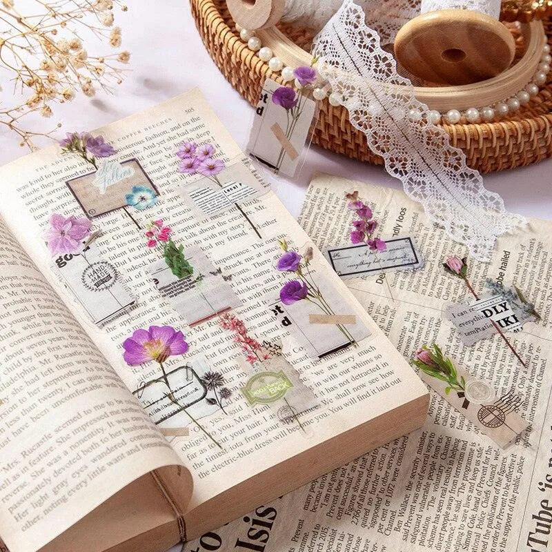 Vintage Spring Floral Stickers for Journaling & Scrapbooking - PaperWrld