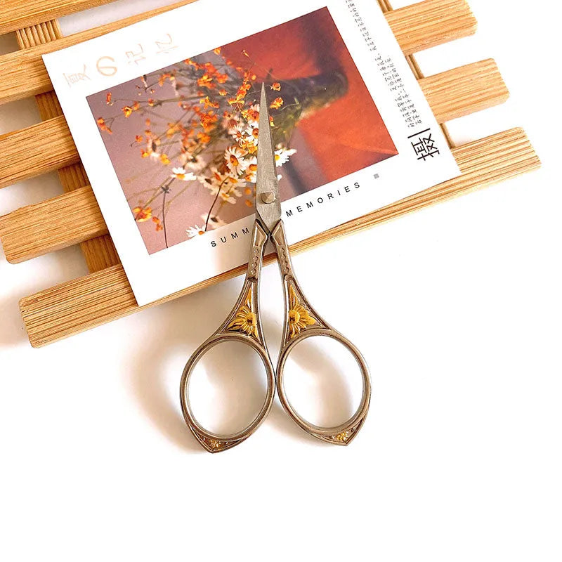 Vintage Floral Embroidery Scissors