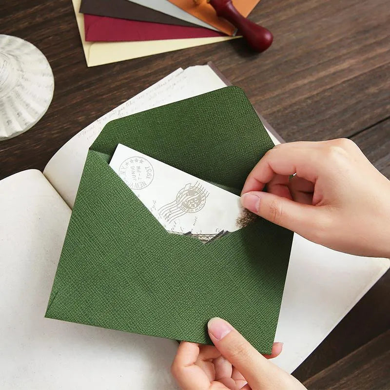 20 Pcs Linen Woven C6 Retro Envelopes for Journaling & Scrapbooking - PaperWrld