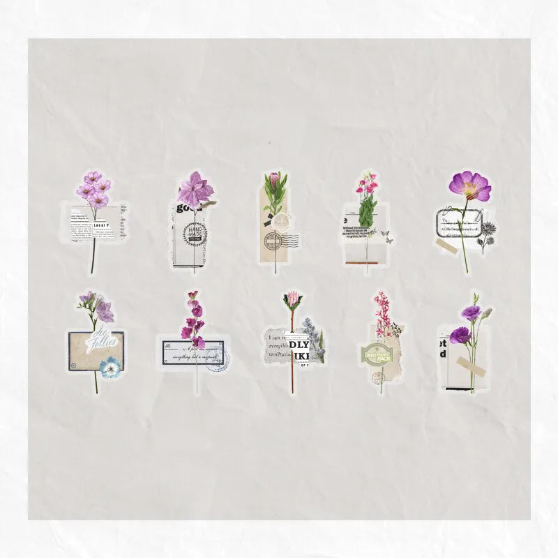 Vintage Spring Floral Stickers for Journaling & Scrapbooking - PaperWrld
