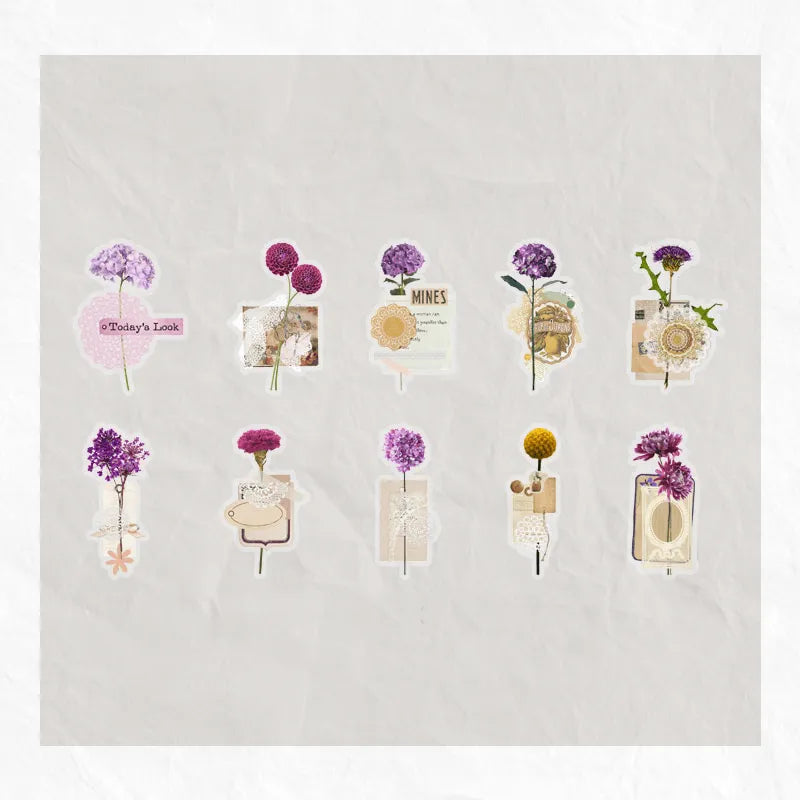 Vintage Spring Floral Stickers for Journaling & Scrapbooking - PaperWrld