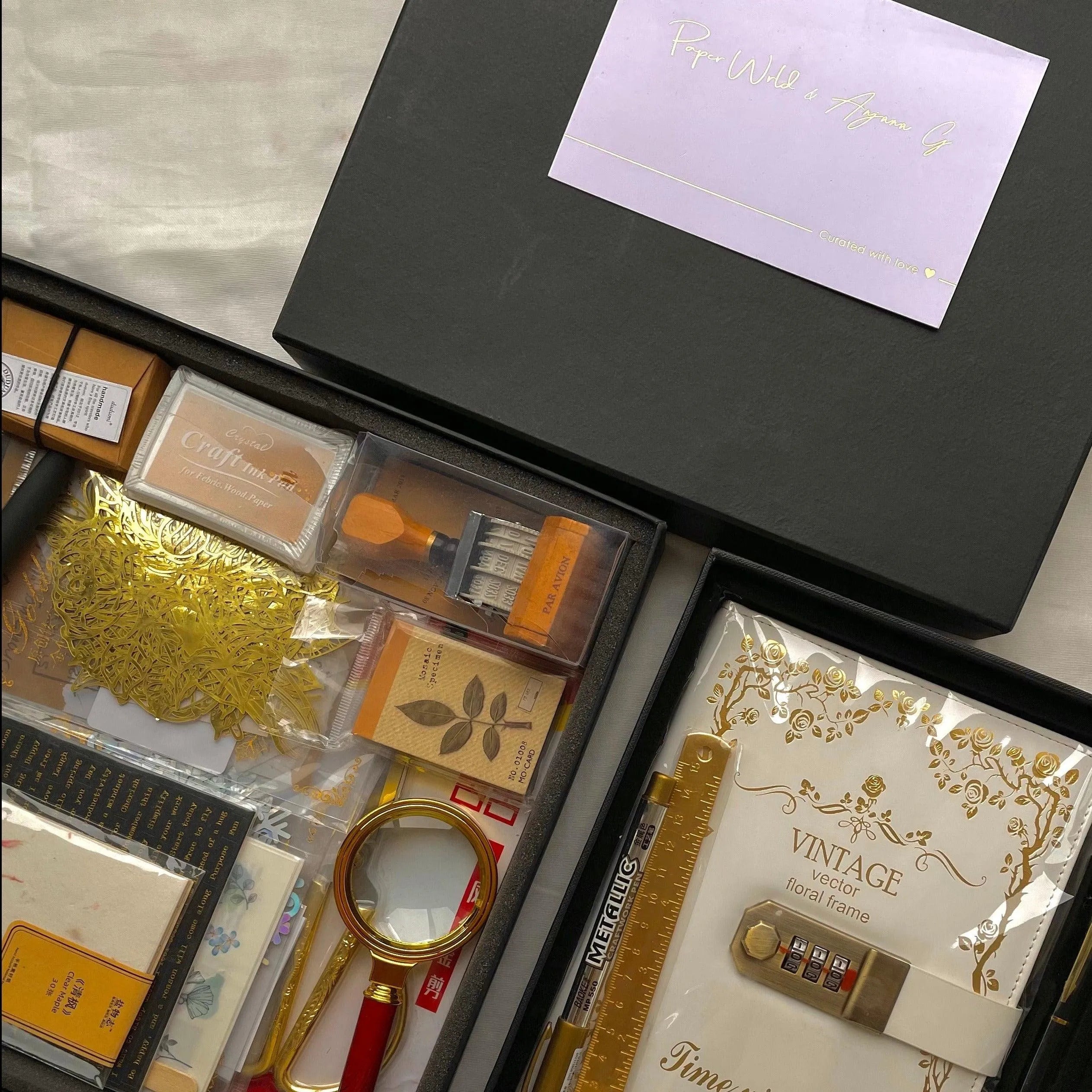 Golden Touch Box for Journaling & Scrapbooking - PaperWrld