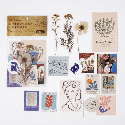 15 Pcs Paper And Stickers Decoration Set for Journaling &amp; Scrapbooking - PaperWrld