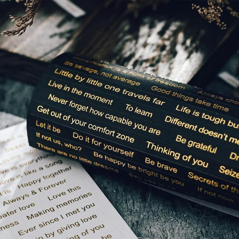 Gold Quote Stickers for Journaling & Scrapbooking - PaperWrld