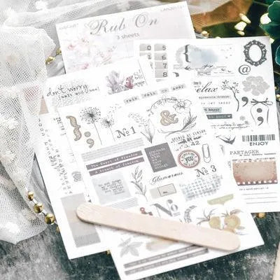 Rub On Stickers Flowers for Journaling & Scrapbooking - PaperWrld