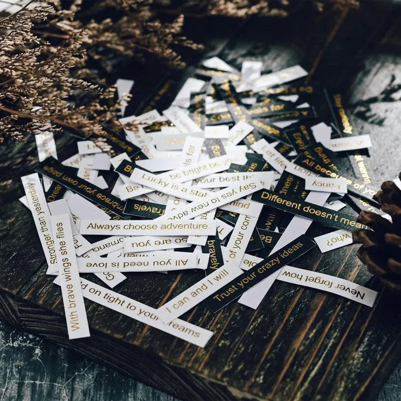 Gold Quote Stickers for Journaling & Scrapbooking - PaperWrld