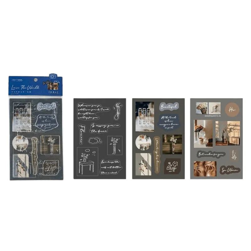 Love the world Stickers for Journaling & Scrapbooking - PaperWrld
