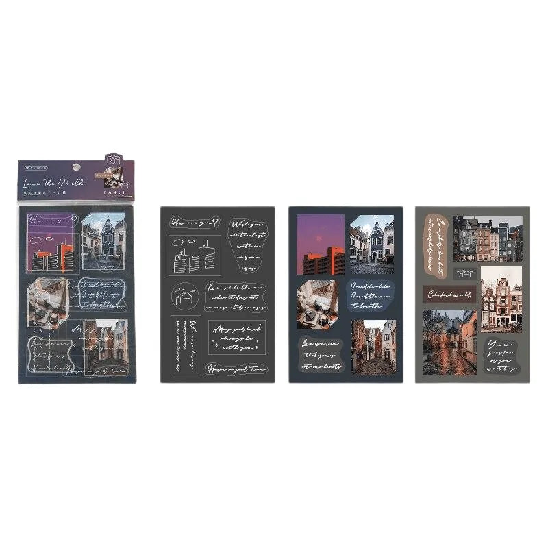 Love the world Stickers for Journaling & Scrapbooking - PaperWrld