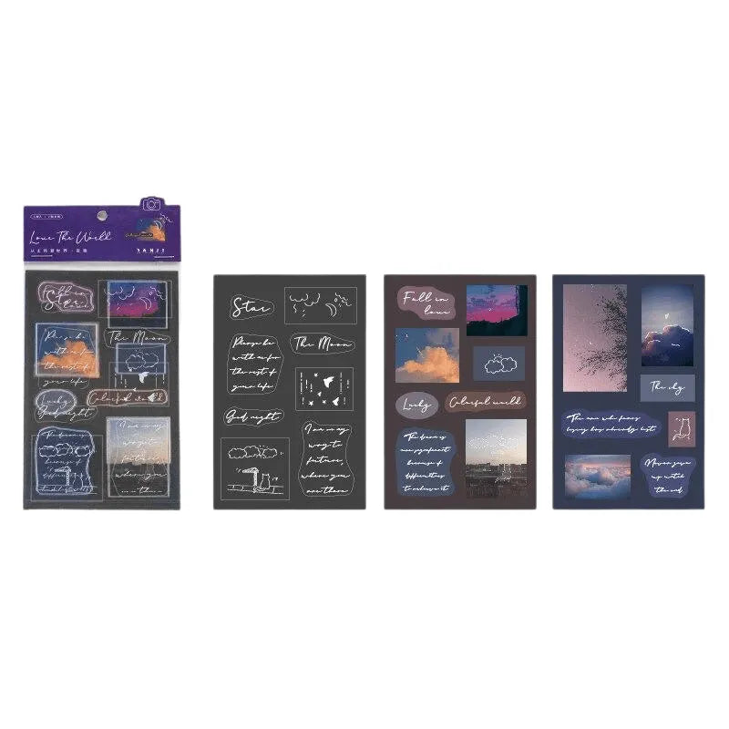 Love the world Stickers for Journaling & Scrapbooking - PaperWrld