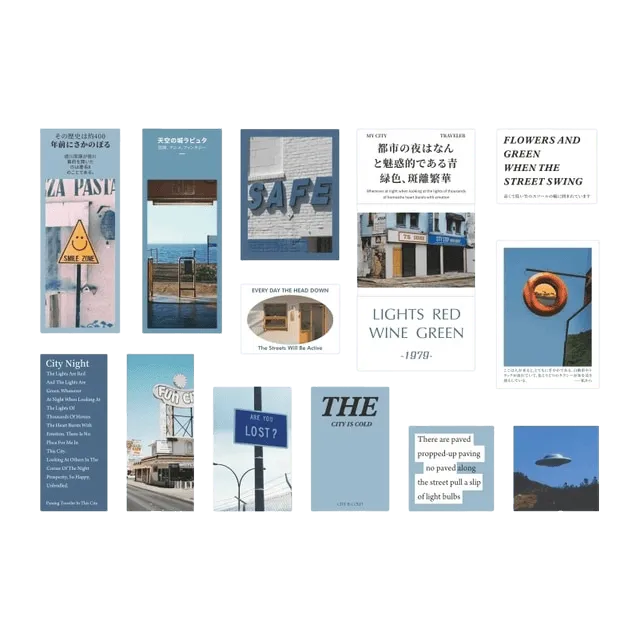 Aesthetic Globe Traveler Stickers 45pcs for Journaling & Scrapbooking - PaperWrld