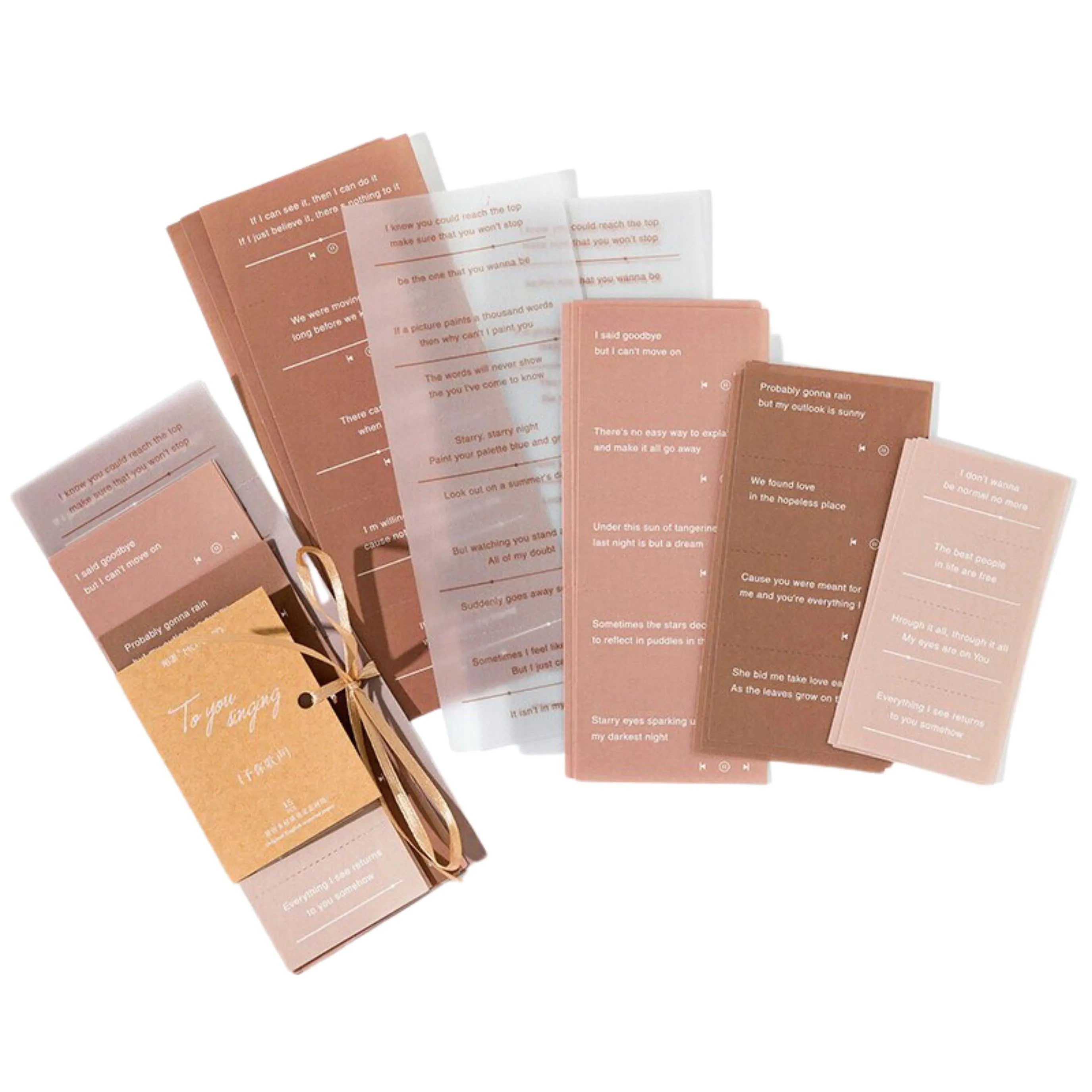 15 Pcs English Phrases Craft Paper for Journaling & Scrapbooking - PaperWrld