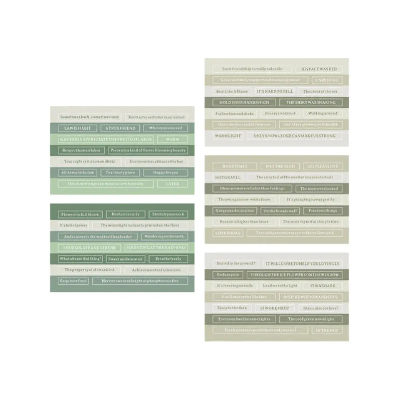 English Library Mini Book Adhesive Stickers for Journaling & Scrapbooking - PaperWrld