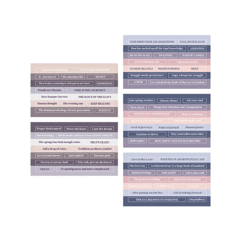 English Library Mini Book Adhesive Stickers for Journaling & Scrapbooking - PaperWrld