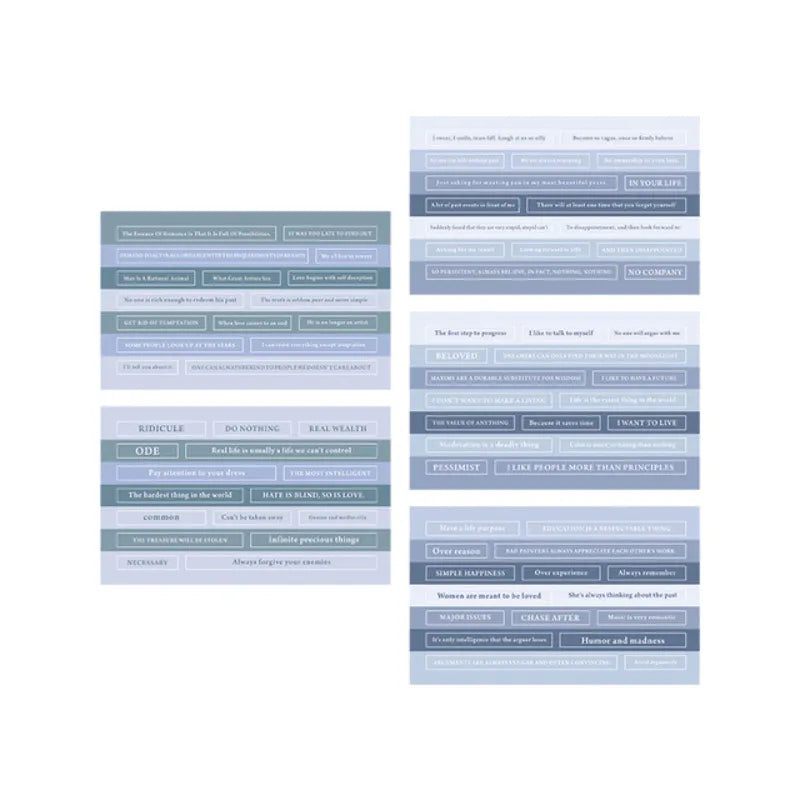 English Library Mini Book Adhesive Stickers for Journaling & Scrapbooking - PaperWrld