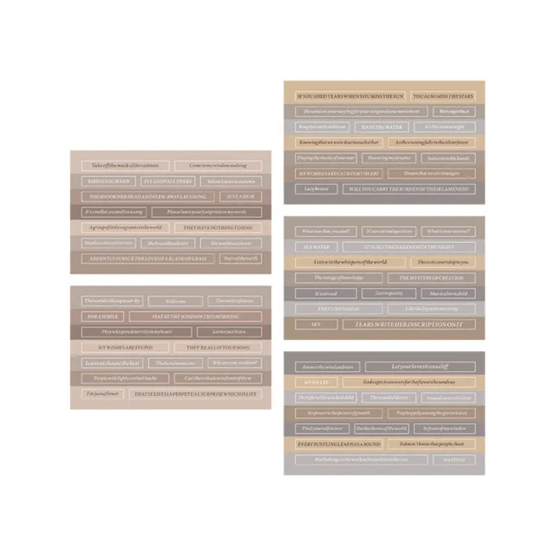 English Library Mini Book Adhesive Stickers for Journaling & Scrapbooking - PaperWrld