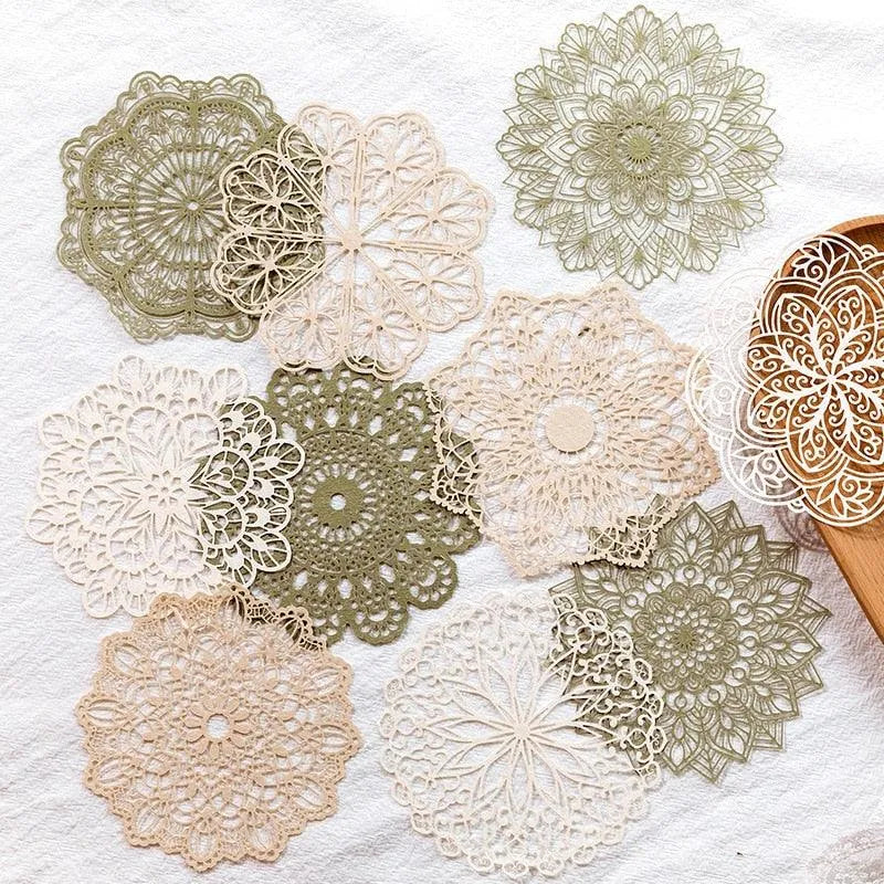 Doily Paper in Neutral Shades for Journaling & Scrapbooking - PaperWrld