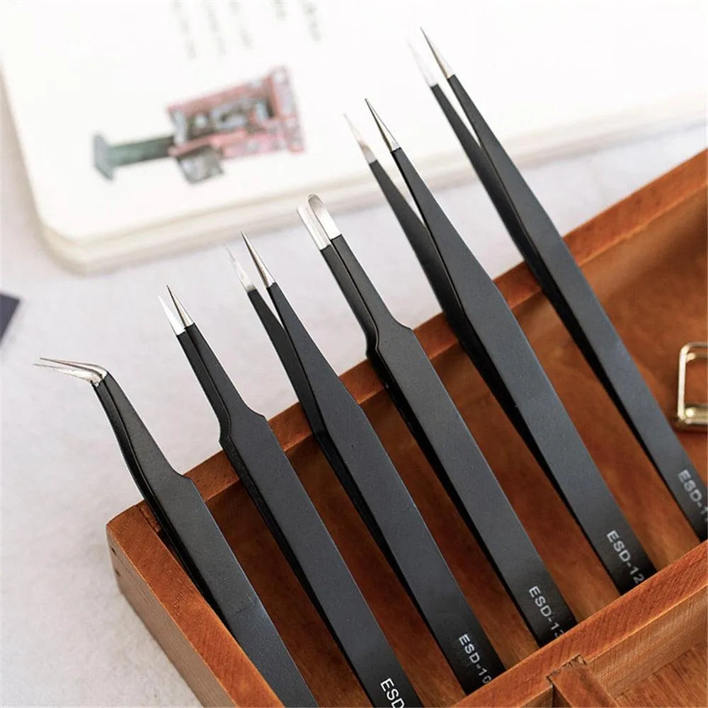 Stainless Steel Black Tweezers for Journaling & Scrapbooking - PaperWrld