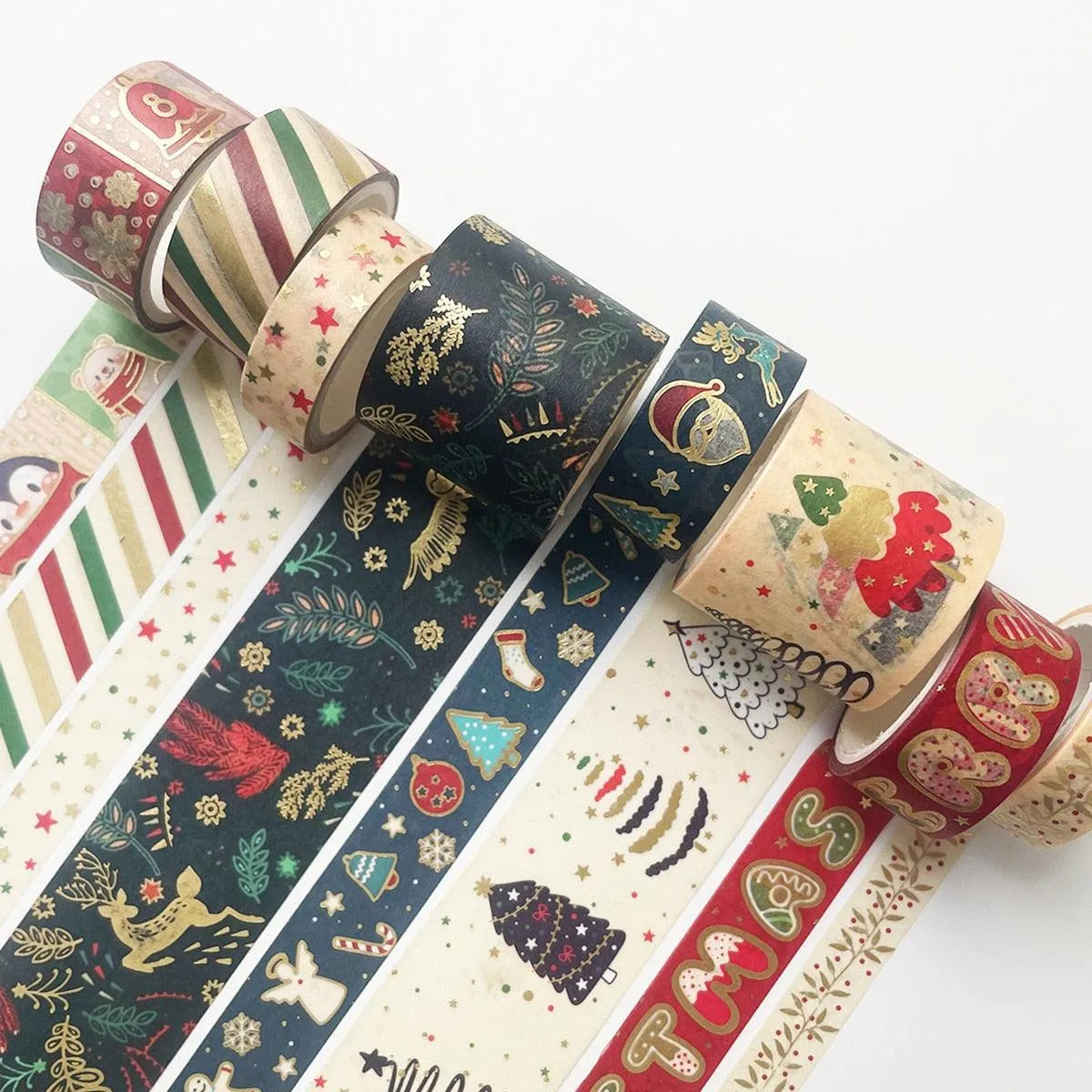 Merry Christmas Washi Tape Set for Journaling & Scrapbooking - PaperWrld