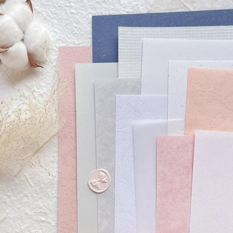 12Pcs Vintage Textured Paper Set for Journaling & Scrapbooking - PaperWrld