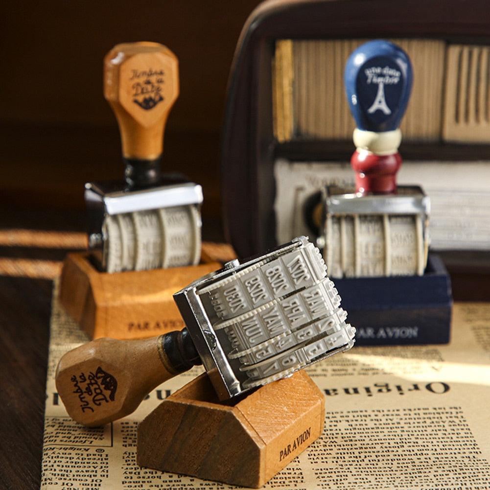 Vintage Date Stamp RUBBER STAMP, Rubber Stamp, Date Stamp, Date Rubber Stamp,  Old Time Rubber Stamp, Vintage Stamp, Retro Office Stamp -  Israel