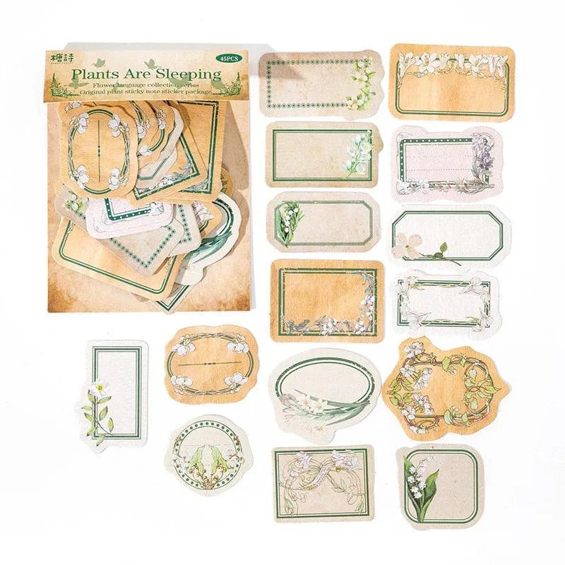 flower language collection stickers - Plants are sleeping - PaperWrld