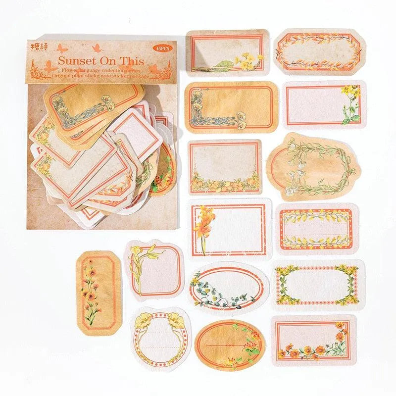 flower language collection stickers - Sunset on This - PaperWrld