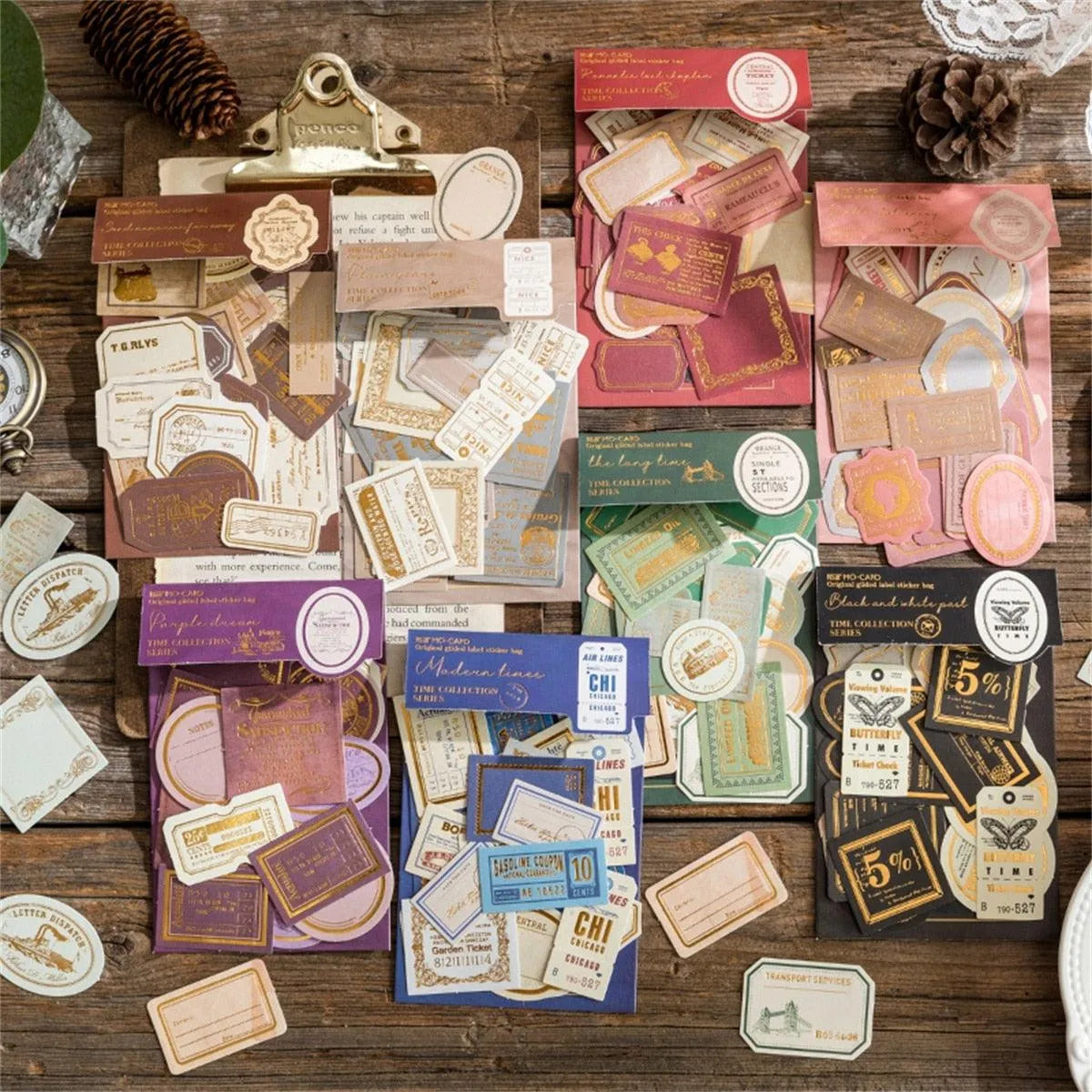Time Collection Series Stickers for Journaling & Scrapbooking - PaperWrld