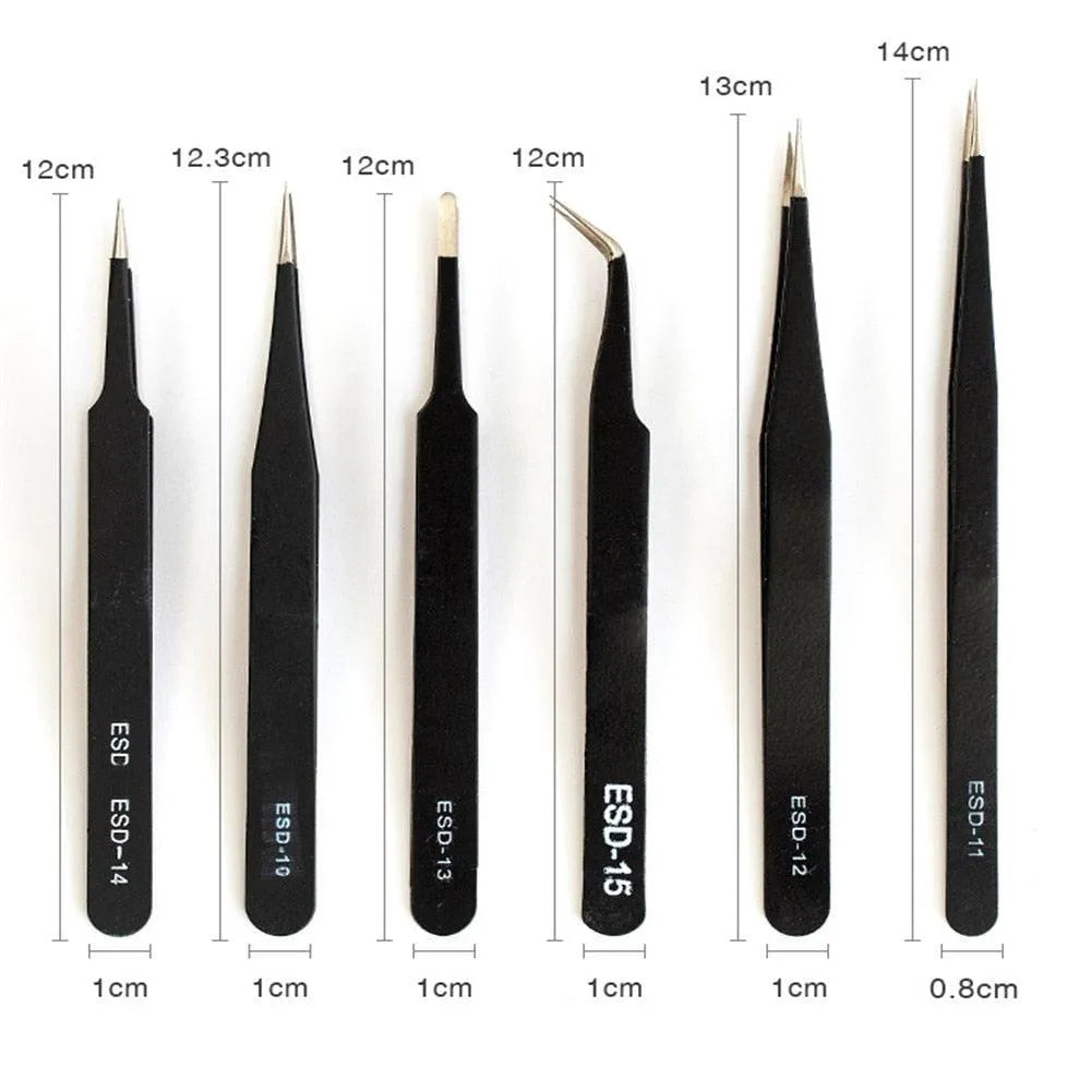 Stainless Steel Black Tweezers for Journaling & Scrapbooking - PaperWrld