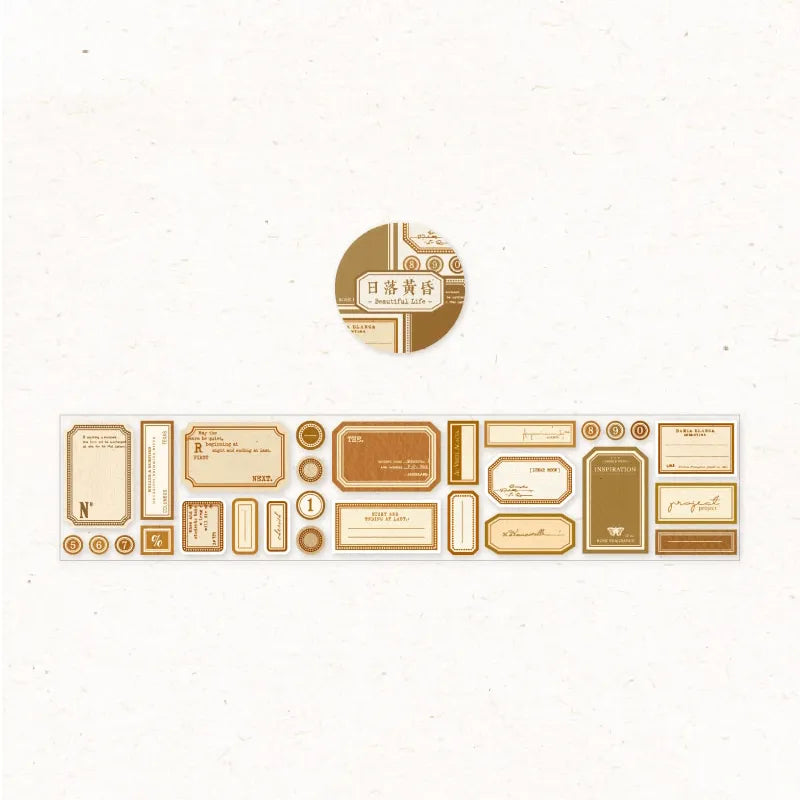 Vintage Paper Stickers Roll for Journaling & Scrapbooking - PaperWrld