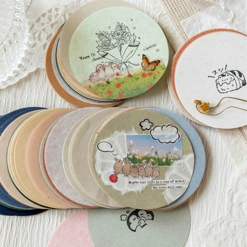 Round Aesthetic Paper Pack for Journaling & Scrapbooking - PaperWrld