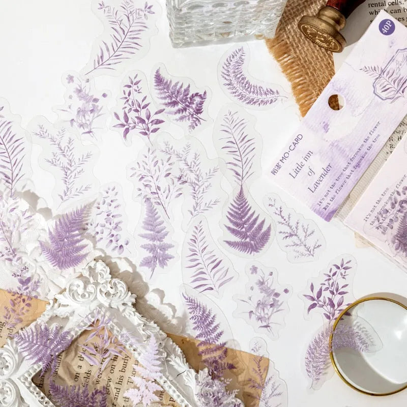 Ensemble d'autocollants découpés en PET Botanical Dream