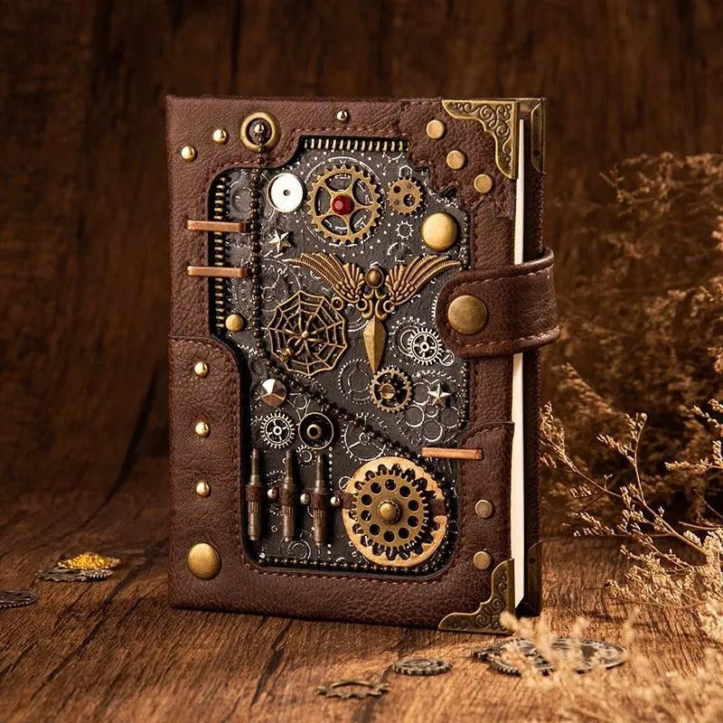 Steampunk Notebook for Journaling & Scrapbooking - PaperWrld