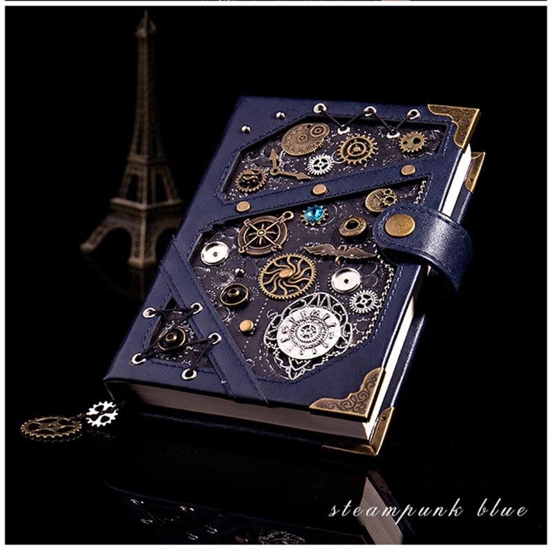 Steampunk Notebook - Blue - PaperWrld