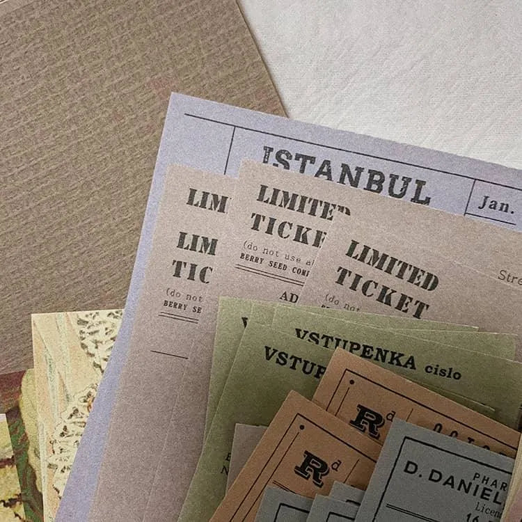 Retro note memo pack B for Journaling & Scrapbooking - PaperWrld