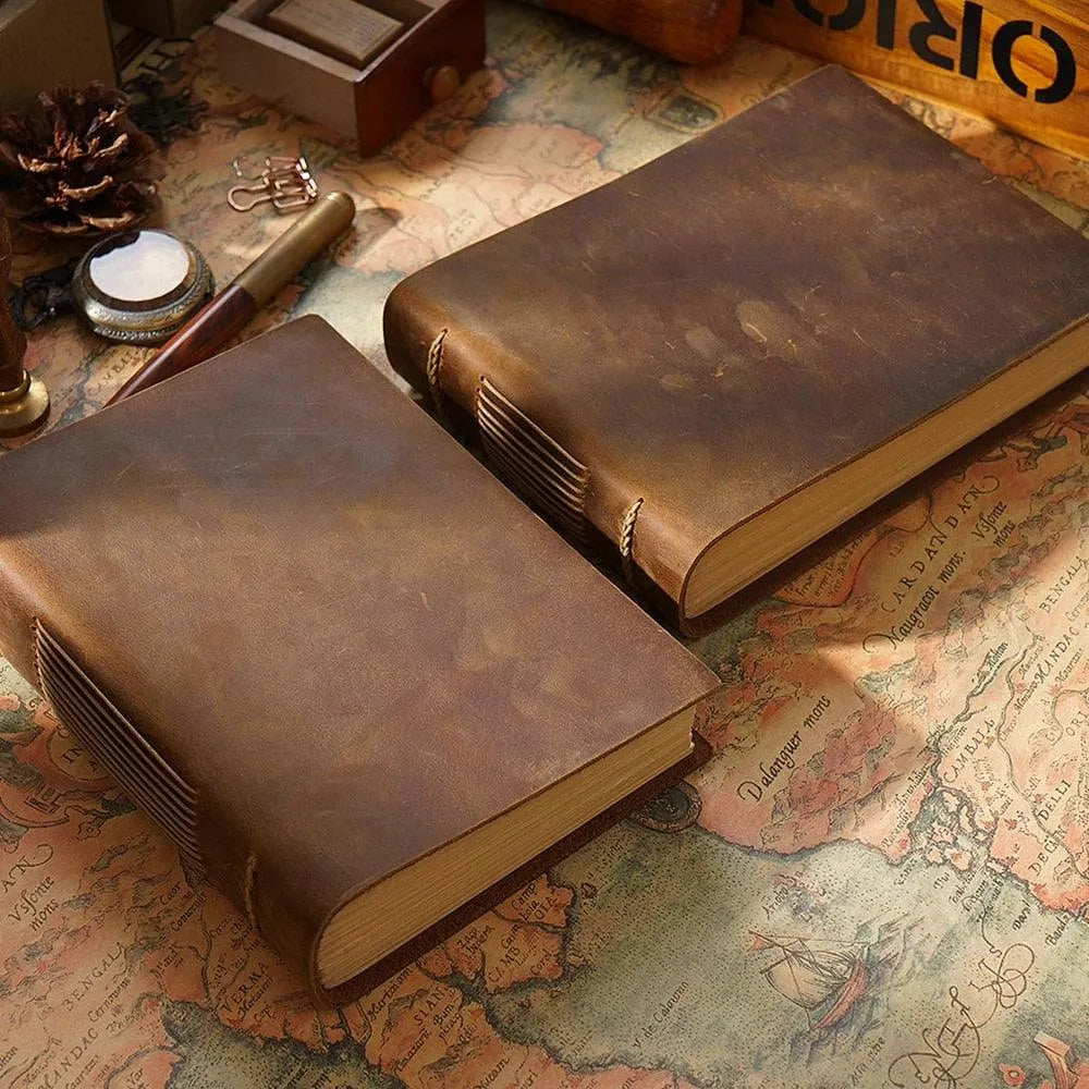 Vintage Leather Handmade Journal for Journaling & Scrapbooking - PaperWrld