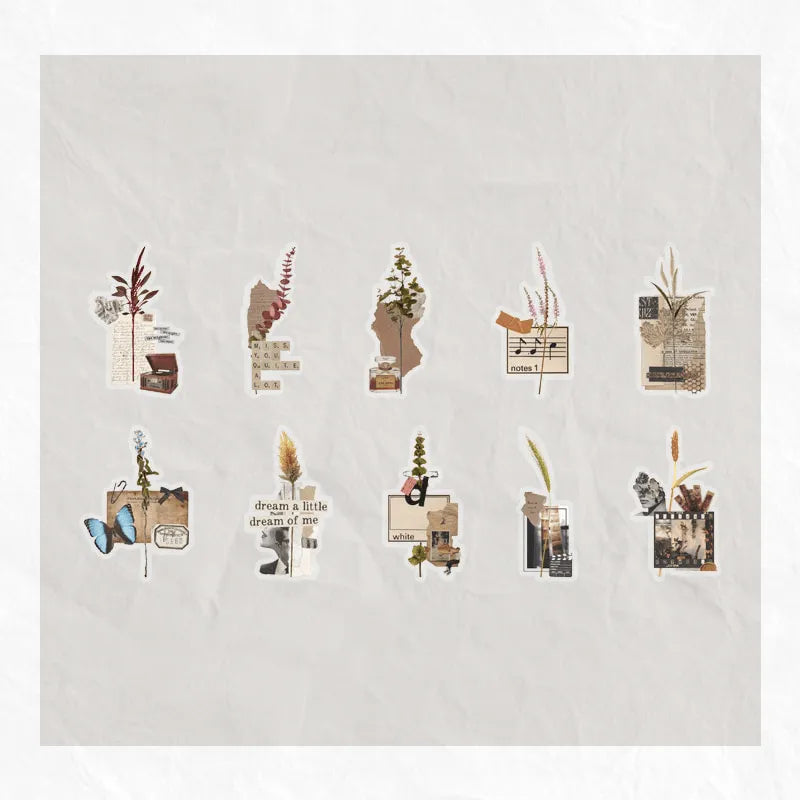 Vintage Spring Floral Stickers for Journaling & Scrapbooking - PaperWrld