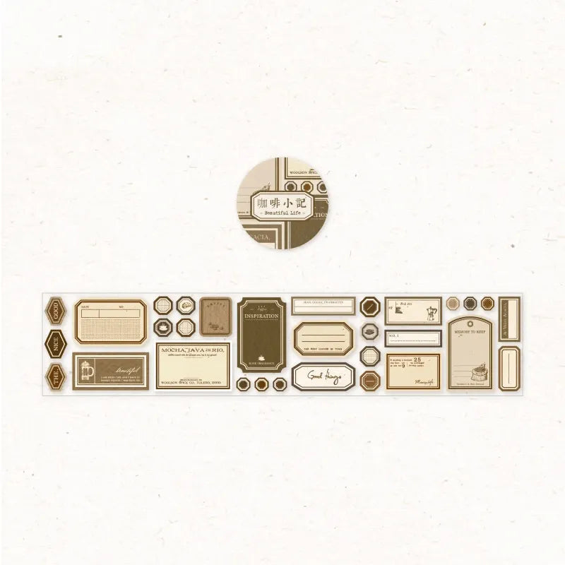 Vintage Paper Stickers Roll for Journaling & Scrapbooking - PaperWrld