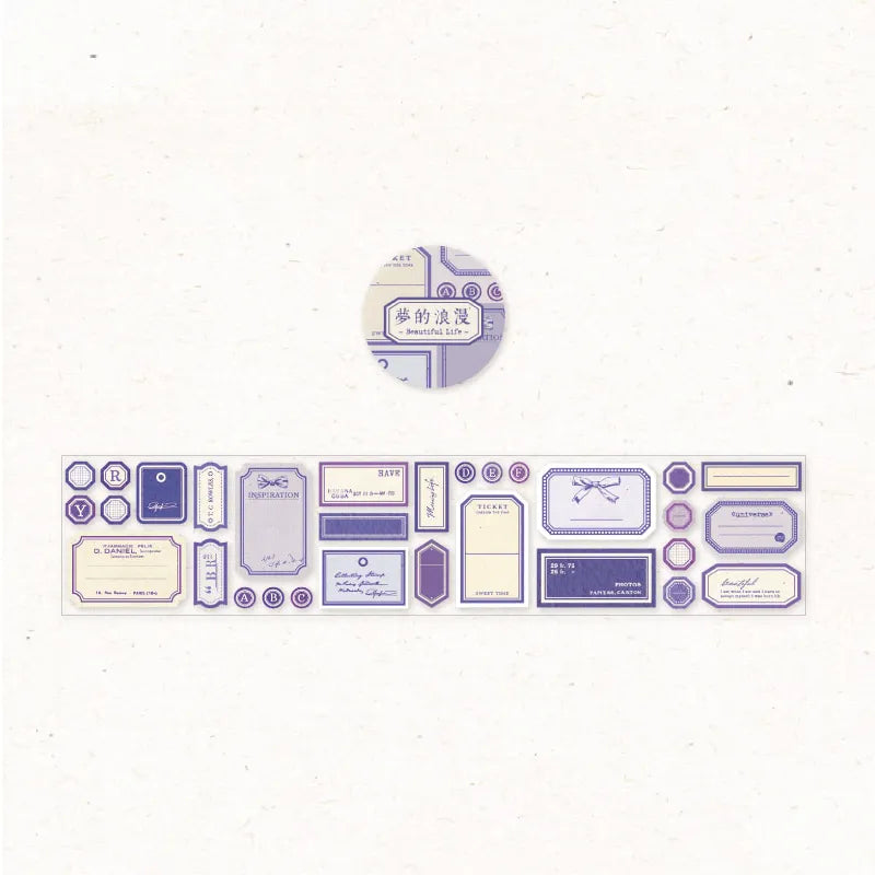 Vintage Paper Stickers Roll for Journaling & Scrapbooking - PaperWrld