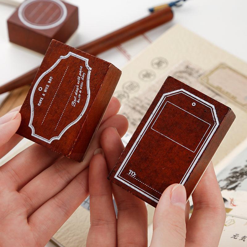 Border Wooden Stamps - PaperWrld