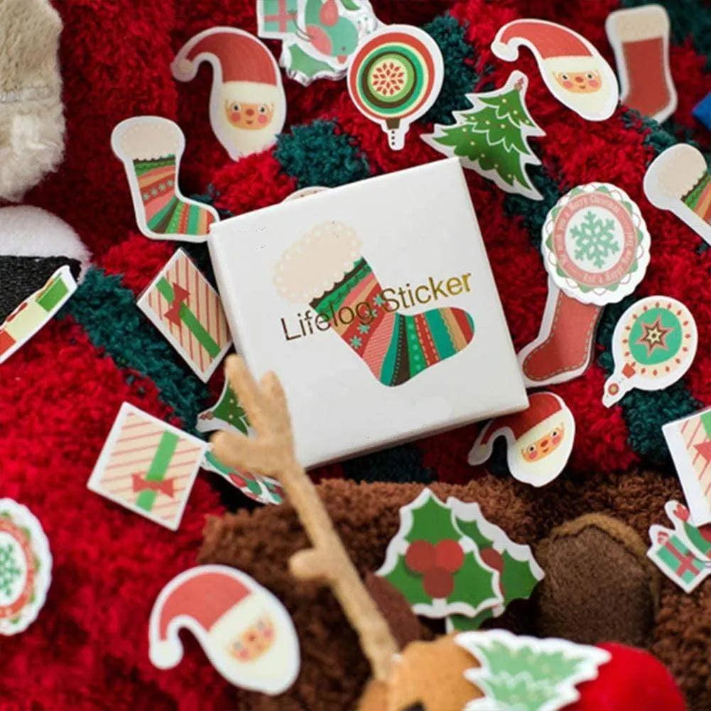 Christmas Theme Adhesive Label Stickers for Journaling & Scrapbooking - PaperWrld