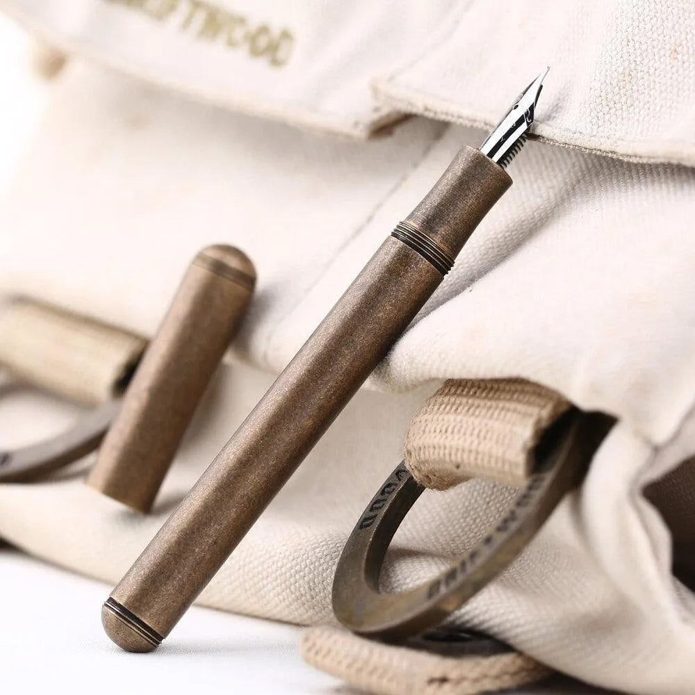 Calligraphy Pen Gold & Brown for Journaling & Scrapbooking - PaperWrld