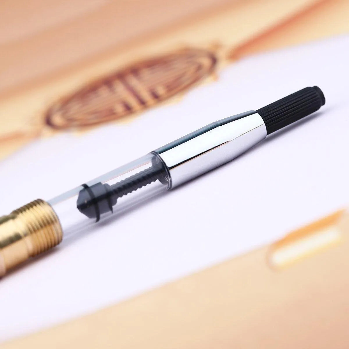 Calligraphy Pen Gold & Brown for Journaling & Scrapbooking - PaperWrld