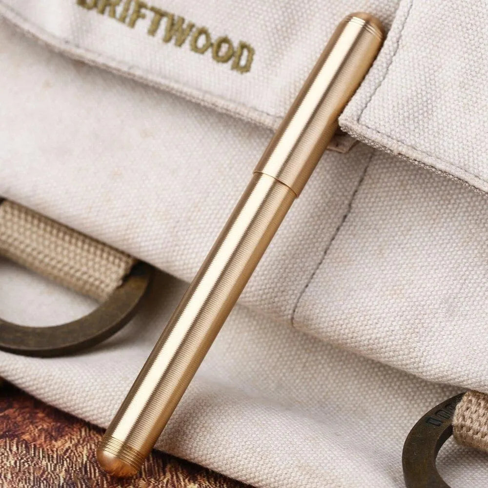 Calligraphy Pen Gold & Brown for Journaling & Scrapbooking - PaperWrld