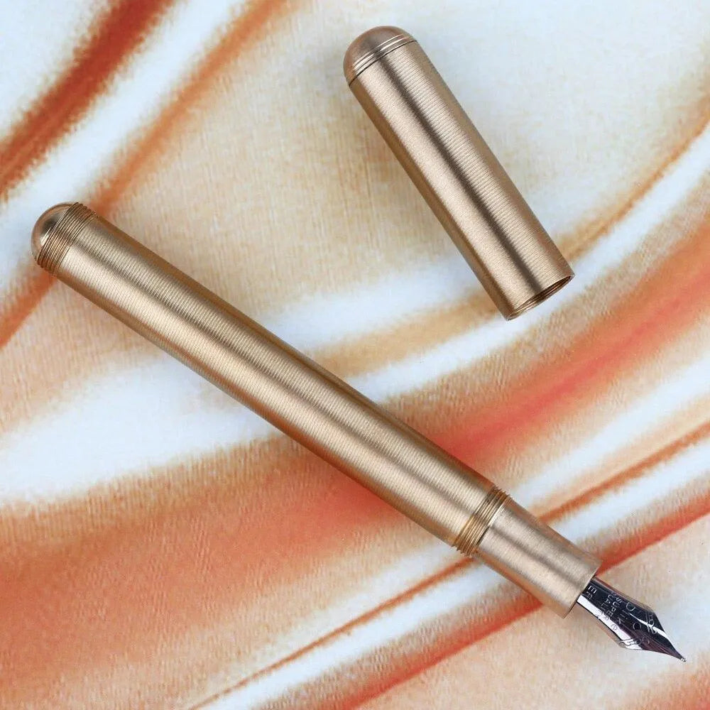 Calligraphy Pen Gold & Brown for Journaling & Scrapbooking - PaperWrld