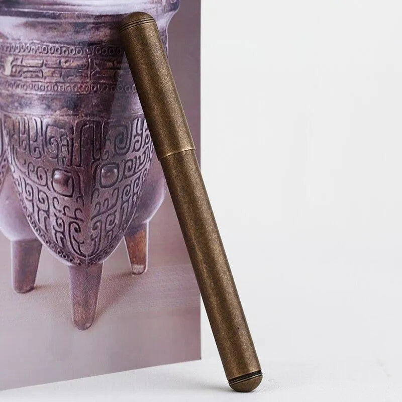 Calligraphy Pen Gold & Brown for Journaling & Scrapbooking - PaperWrld