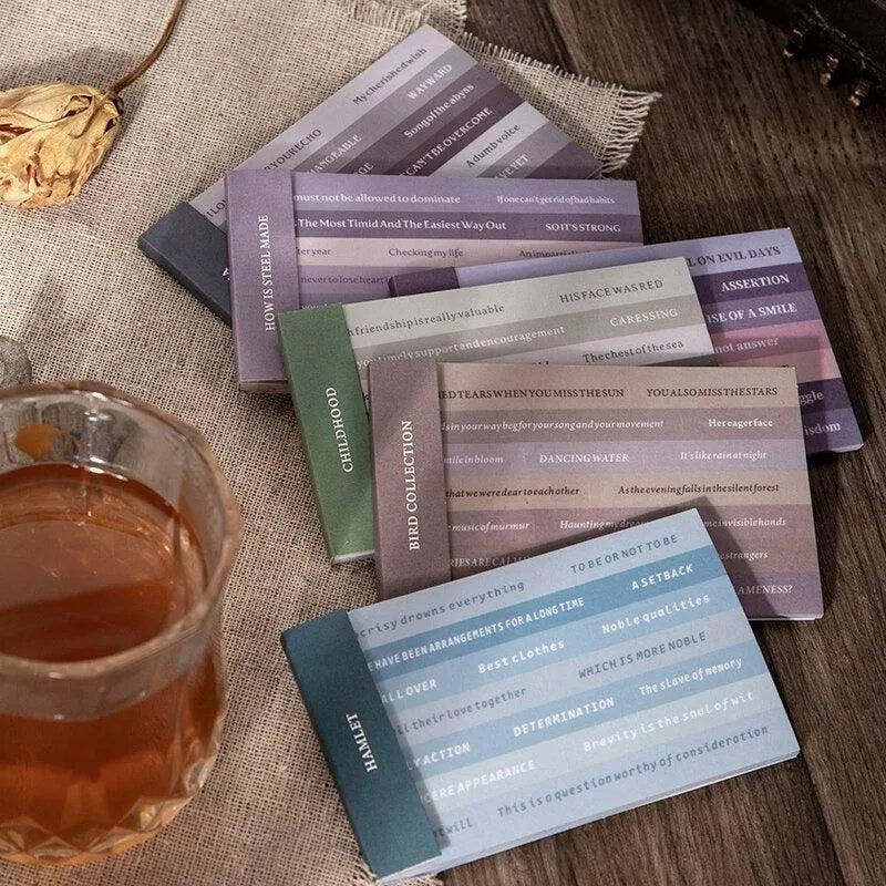 English Library Mini Book Adhesive Stickers for Journaling & Scrapbooking - PaperWrld