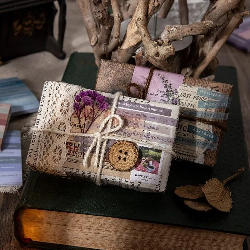 English Library Mini Book Adhesive Stickers for Journaling & Scrapbooking - PaperWrld