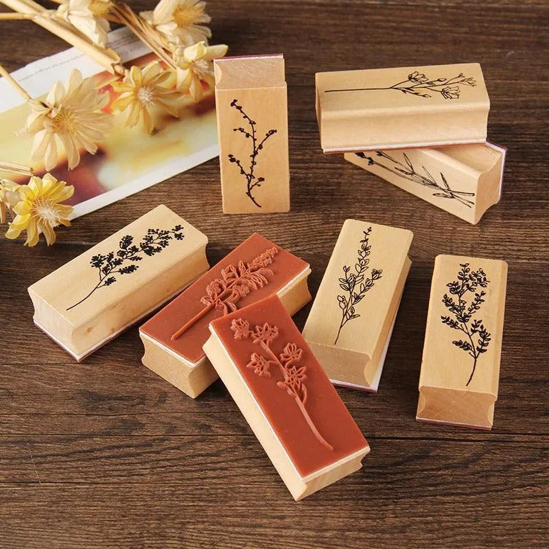 Floral Wooden Stamps for Journaling & Scrapbooking - PaperWrld