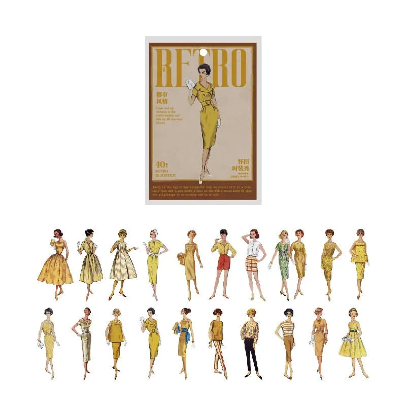 Retro Fashion Washi Stickers