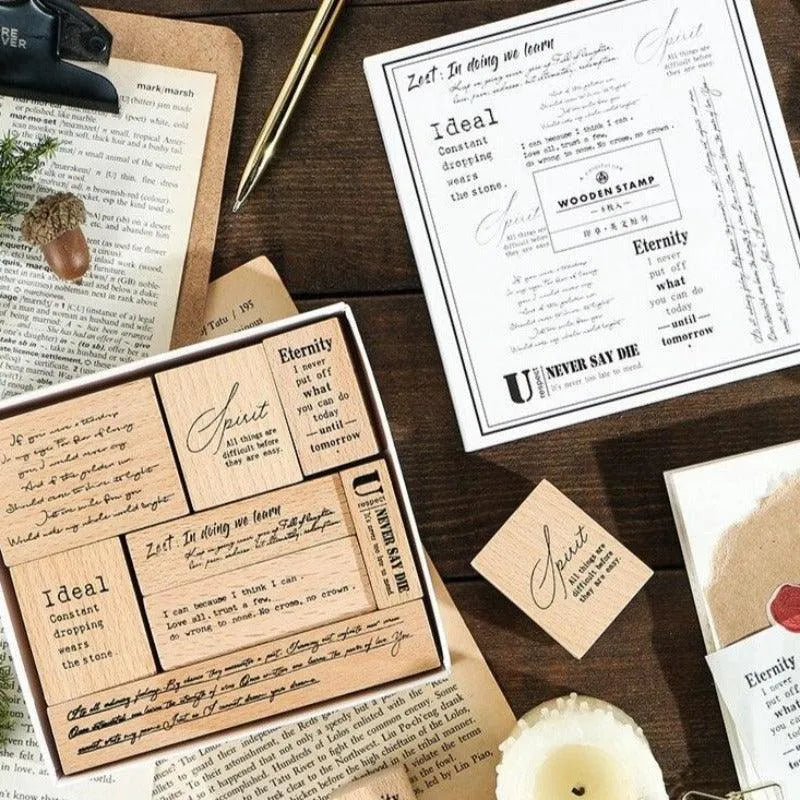 English Short Sentence Stamp Set for Journaling & Scrapbooking - PaperWrld